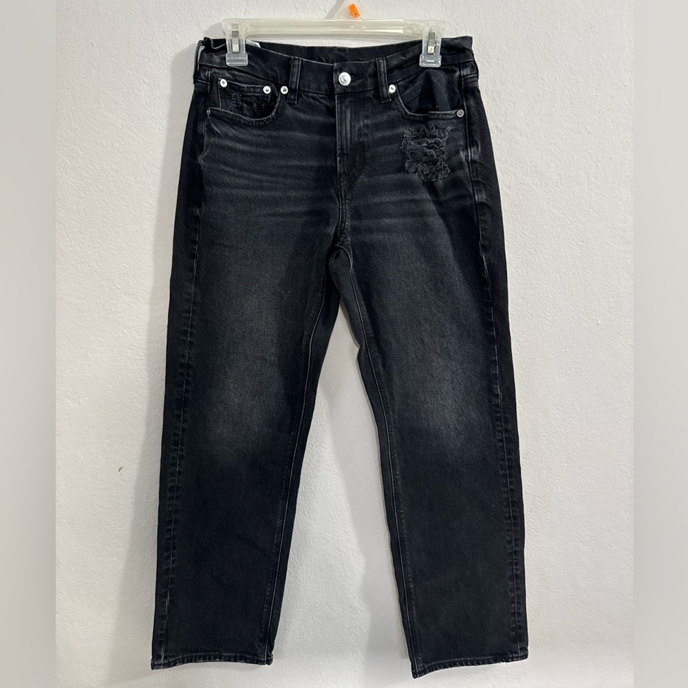 American Eagle Outfitters Black Straight Leg Jeans